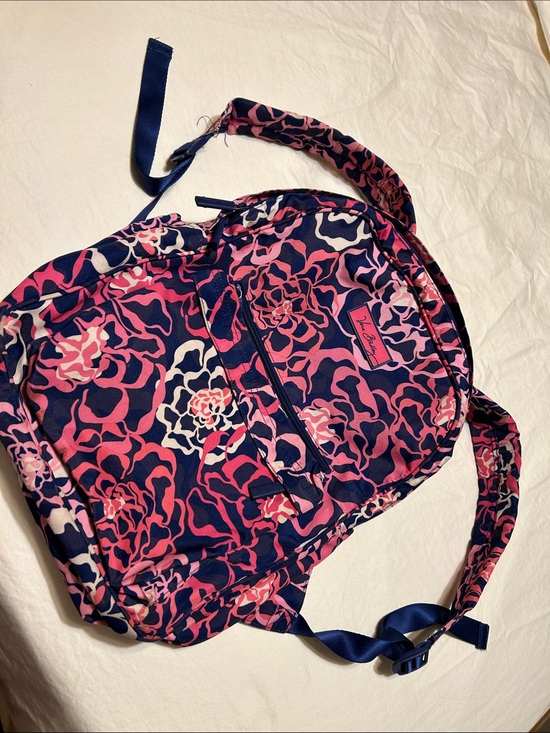 Vera Bradley Navy and Pink Floral Print Backpack main image 10